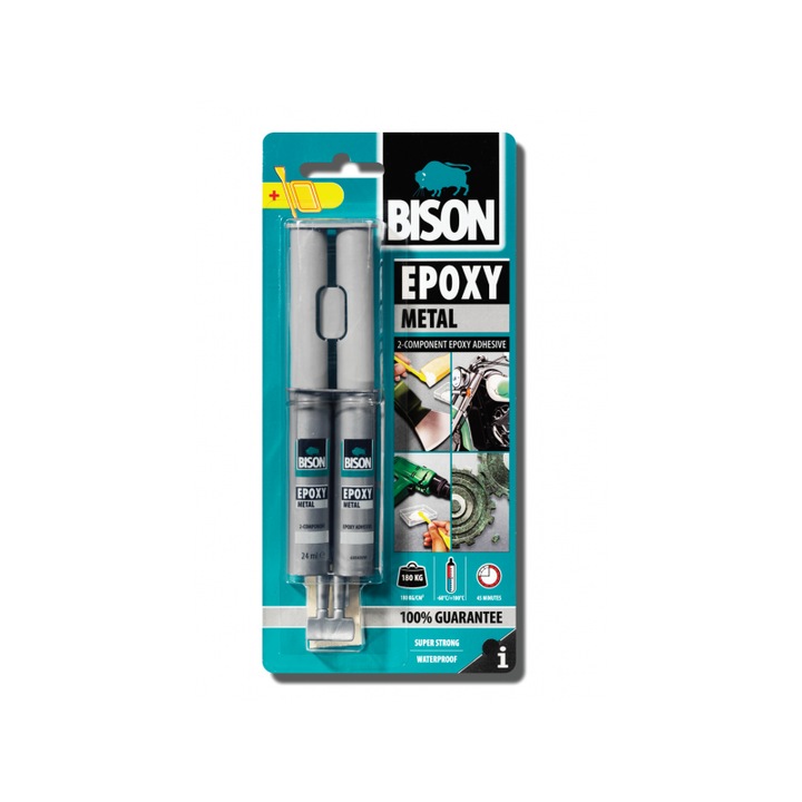 Adeziv epoxidic bicomponent, Bison, Otel