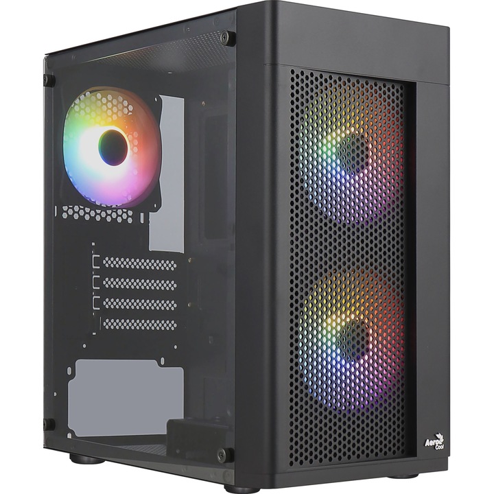 Компютърна кутия AeroCool Hexform G-BK-V2, Черен, Mini Tower