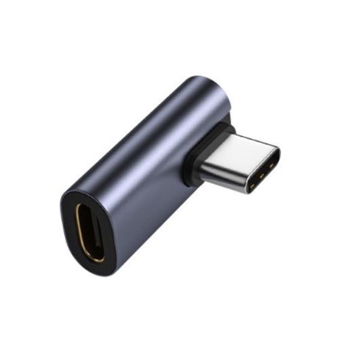 Jiafen EOQ15 Adapter, USB-C csatlakozótól USB-C csatlakozóig, Nagy sebességű adatátvitel akár 10 Gbps-ig, fekete