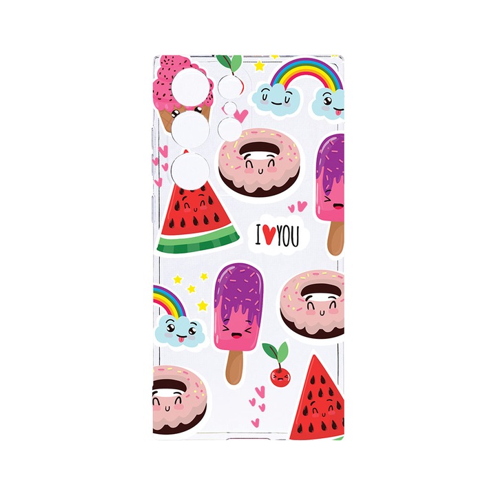 Husa BestCase® Clear Silicon 2MM, Compatibila Cu Samsung Galaxy S23 Ultra, Summer Feeling, Antisoc, Protectie Camera, Margini ridicate pentru protectia ecranului, T 87