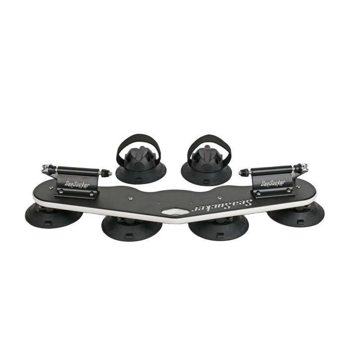 Suport auto pentru 2 biciclete, Seasucker, Negru