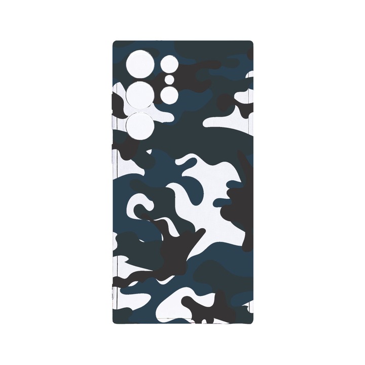 Husa BestCase® Clear Silicon 2MM, Compatibila Cu Samsung Galaxy S23 Ultra, Camouflage, Antisoc, Protectie Camera, Margini ridicate pentru protectia ecranului, T 789