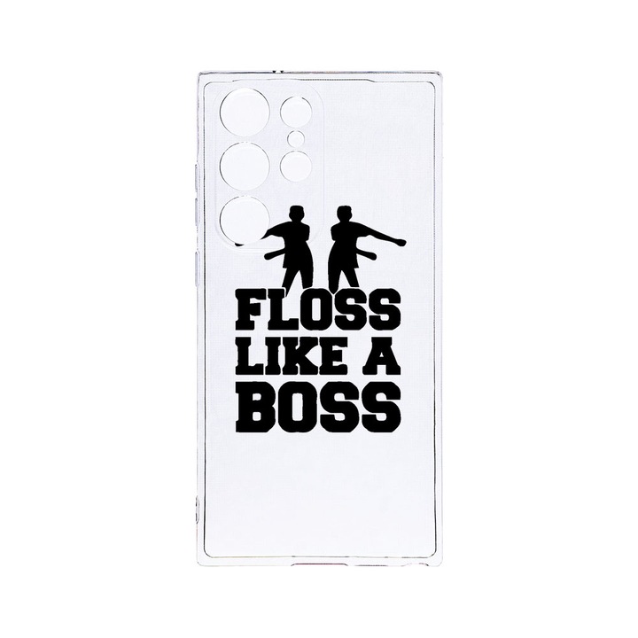 BestCase 2MM Clear Szilikon telefontok, Samsung Galaxy S23 Ultra, Floss Like A Boss, Kamera védelem, strapabíró, T 765