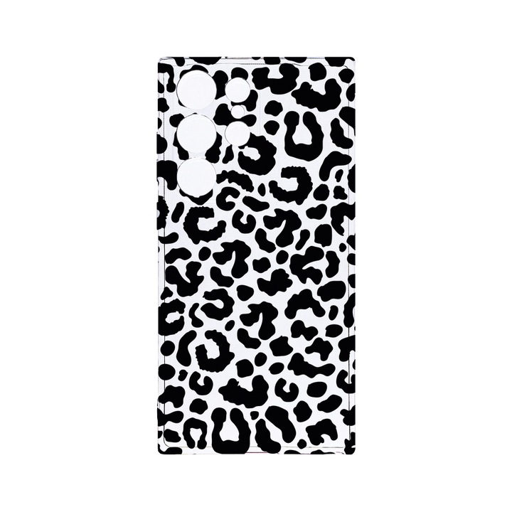 Husa BestCase® Clear Silicon 2MM, Compatibila Cu Samsung Galaxy S23 Ultra, Leopard, Antisoc, Protectie Camera, Margini ridicate pentru protectia ecranului, T 1057
