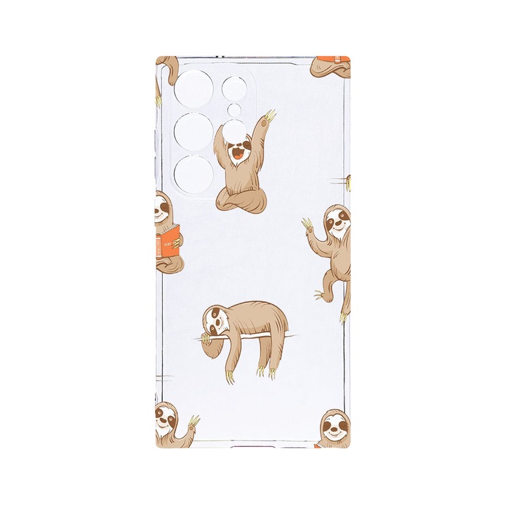 Husa BestCase® Clear Silicon 2MM, Compatibila Cu Samsung Galaxy S23 Ultra, Keep Calm - Be Lazy, Antisoc, Protectie Camera, Margini ridicate pentru protectia ecranului, T 598