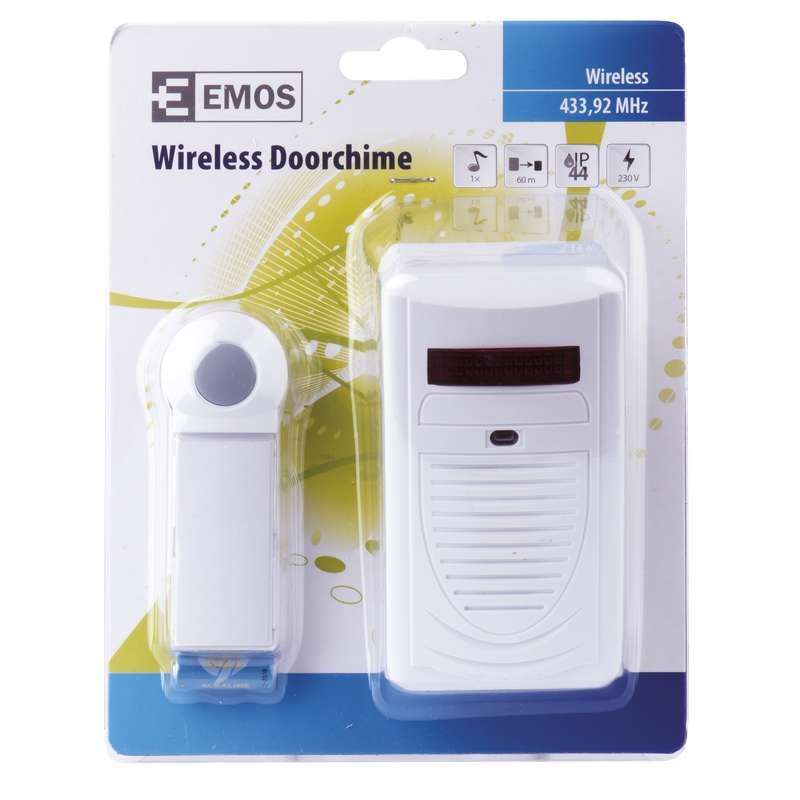 Sonerie fara fir, distanta maxima 60m, alimentare la 230V, 8 melodii