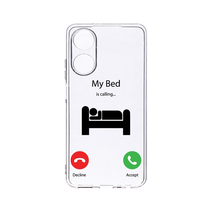 BestCase 2MM Clear Szilikon telefontok, OPPO A98 5G, My Bed Is Calling, Kamera védelem, strapabíró, T 945
