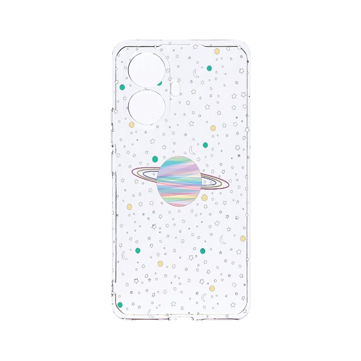 Силиконов калъф BestCase за Realme 10 Pro Plus, Universe, Planets, Camera Protection, Clear Silicon 2MM, T 468