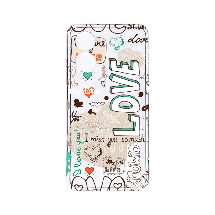 Husa BestCase® Clear Silicon 2MM, Compatibila Cu OPPO A78 / A58 5G, Love, Antisoc, Protectie Camera, Margini ridicate pentru protectia ecranului, T 25