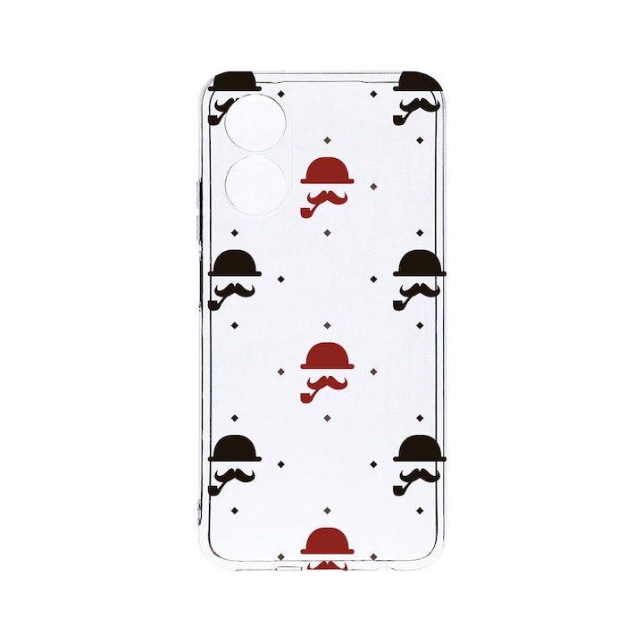 Husa BestCase® Clear Silicon 2MM, Compatibila Cu OPPO A78 / A58 5G, Mustache, Antisoc, Protectie Camera, Margini ridicate pentru protectia ecranului, T 180
