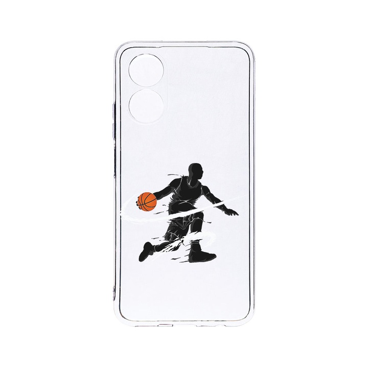 Husa BestCase® Clear Silicon 2MM, Compatibila Cu OPPO A78 / A58 5G, Basketball, Antisoc, Protectie Camera, Margini ridicate pentru protectia ecranului, T 791