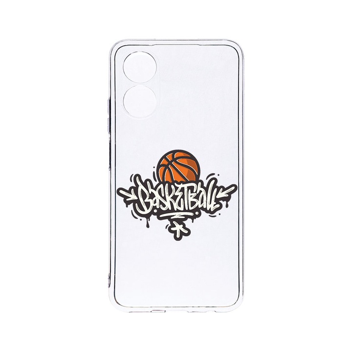 Husa BestCase® Clear Silicon 2MM, Compatibila Cu OPPO A78 / A58 5G, Basketball, Antisoc, Protectie Camera, Margini ridicate pentru protectia ecranului, T 792