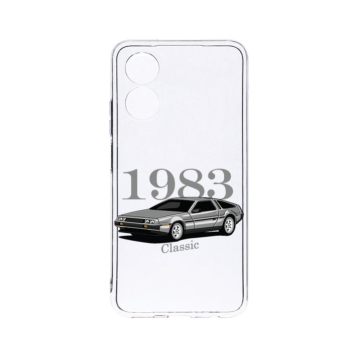 BestCase 2MM Clear Szilikon telefontok, OPPO A17, Classic Car, Kamera védelem, strapabíró, T 813
