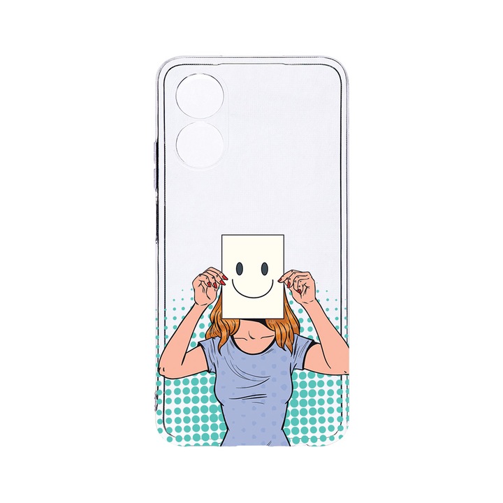 Husa BestCase® Clear Silicon 2MM, Compatibila Cu OPPO A78 / A58 5G, I'm Fine, Antisoc, Protectie Camera, Margini ridicate pentru protectia ecranului, T 1011