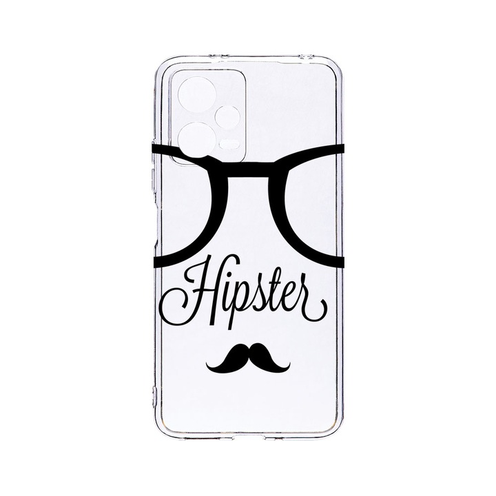 Husa BestCase® Clear Silicon 2MM, Compatibila Cu Xiaomi Redmi Note 12 5G, Hipster, Antisoc, Protectie Camera, Margini ridicate pentru protectia ecranului, T 12