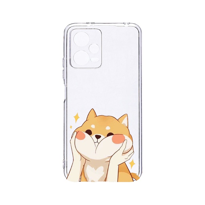 BestCase 2MM Clear Szilikon telefontok, Xiaomi Redmi Note 12 5G, Emoji - Sweet Cat, Kamera védelem, strapabíró, T 596