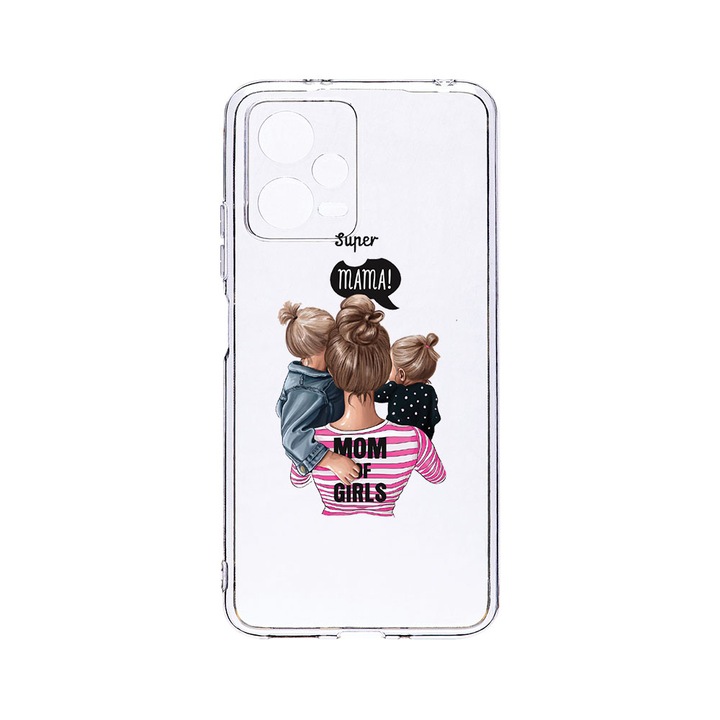 BestCase 2MM Clear Szilikon telefontok, Xiaomi Redmi Note 12 5G, Super Mama, Kamera védelem, strapabíró, T 556