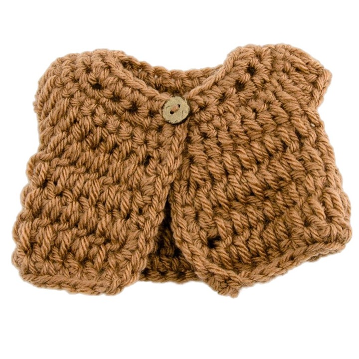 Жилетка за кукли, Przytullale, Текстилен материал, Кафяв