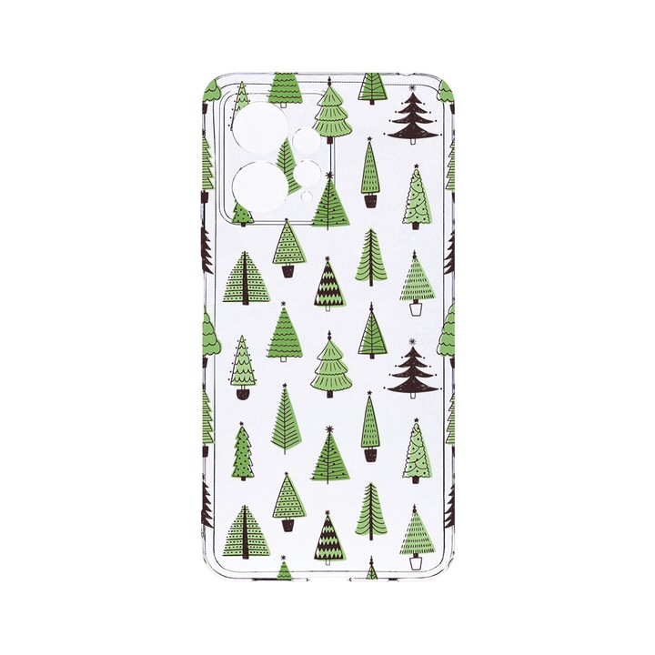 BestCase 2MM Clear Szilikon telefontok, Xiaomi Redmi Note 12 4G, Christmas Tree Shapes, Kamera védelem, strapabíró, T 872