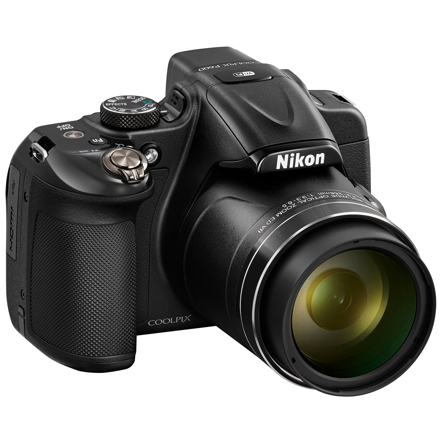 Aparat foto digital Nikon COOLPIX P600, 16.1MP, Wi-Fi, Black +