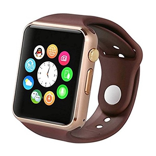 Ceas Smartwatch cu cartela SIM si bluetooth, A100, Brown Edition