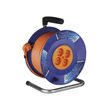Derulator pe tambur, 4 prize schuko, 40 metri, H05VV-F 3X1.5 mmp, Emos Derulator pe tambur, 4 prize schuko, 40 metri, H05VV-F 3X1.5 mmp, Emos