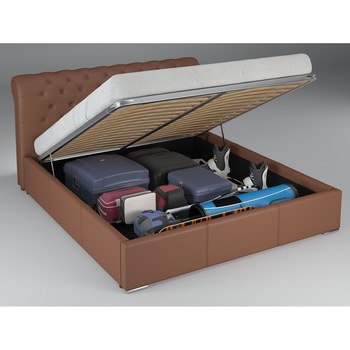 Pat Melody Expresso Rabatabil, Piele Ecologica, PAL Melaminat 16 mm Pat Melody Expresso Rabatabil, Piele Ecologica, PAL Melaminat 16 mm