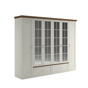 Dulap Dormitor Melody 6 Usi, Pal Melaminat 16 mm, Cant ABS 0.4 mm, White Douglas Dulap Dormitor Melody 6 Usi, Pal Melaminat 16 mm, Cant ABS 0.4 mm, White Douglas