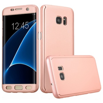 Husa Full Cover (fata + spate) pentru Samsung Galaxy S7 Edge, Rose Gold Husa Full Cover (fata + spate) pentru Samsung Galaxy S7 Edge, Rose Gold