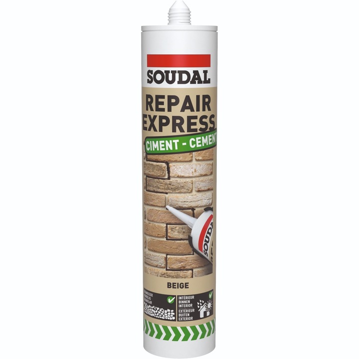 Adeziv Soudal Ciment Repair Express, de asamblare si montaj, 290 ml, bej