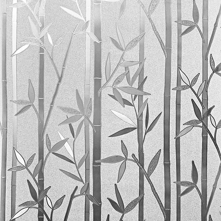 Folie decorativa pentru fereastra, Oricean, Autocolant, Rezistenta UV, Bambus, 60 x 200 cm, Alb