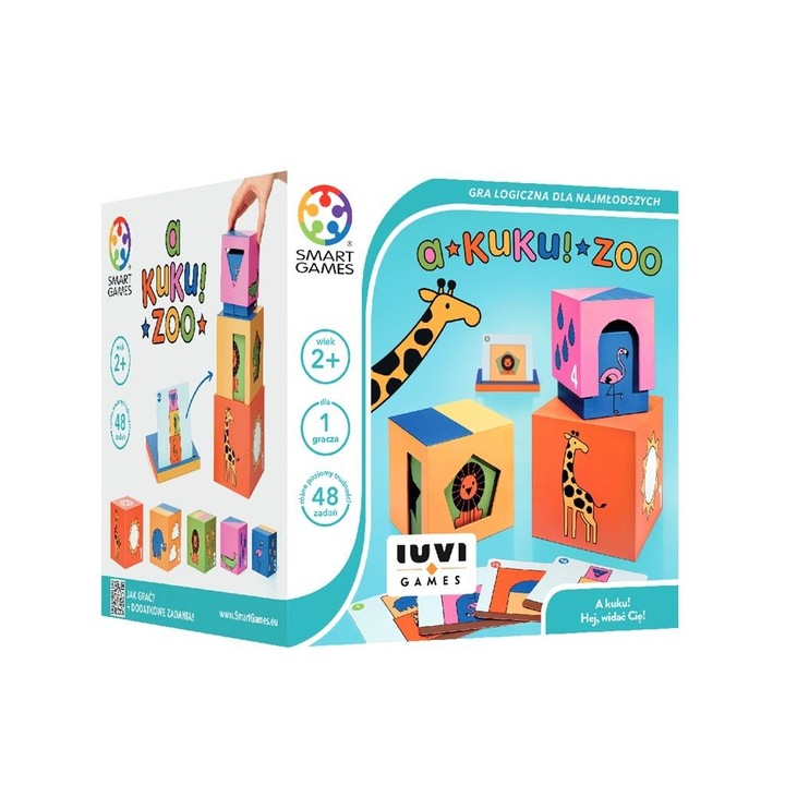 Kuku Zoo fejlesztő játék, IUVI, karton, 2+