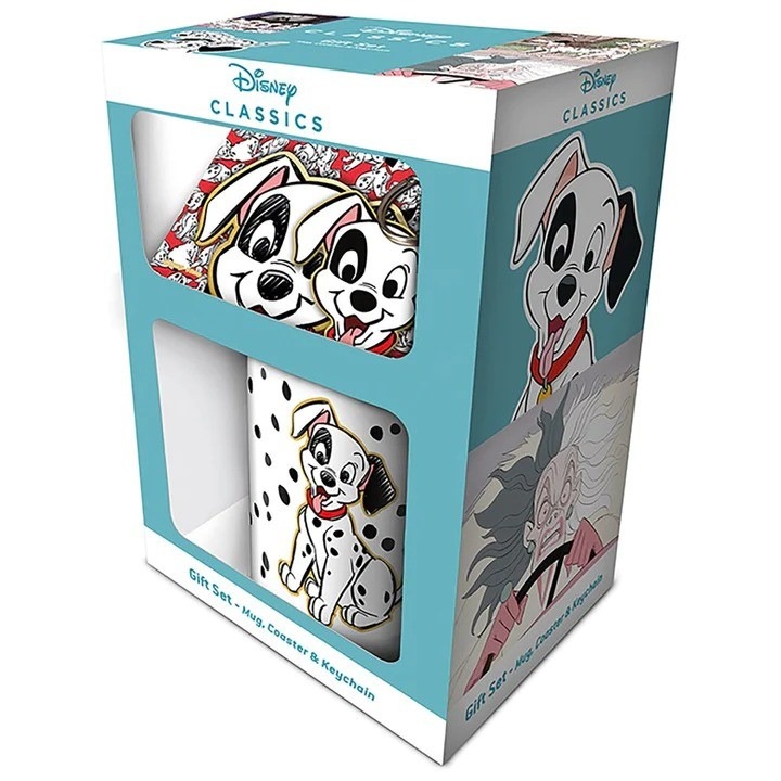 Set cadou cana, coaster si breloc - 101 Dalmatians - Seeing Spots
