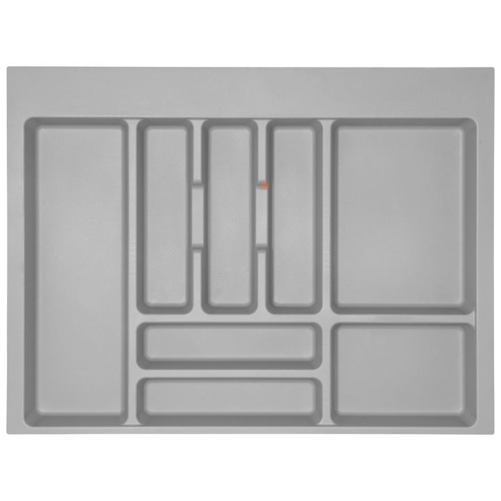 Suport organizare tacamuri, pentru latime exterioara corp 700 mm, montabil in sertar de bucatarie, Emuca, gri