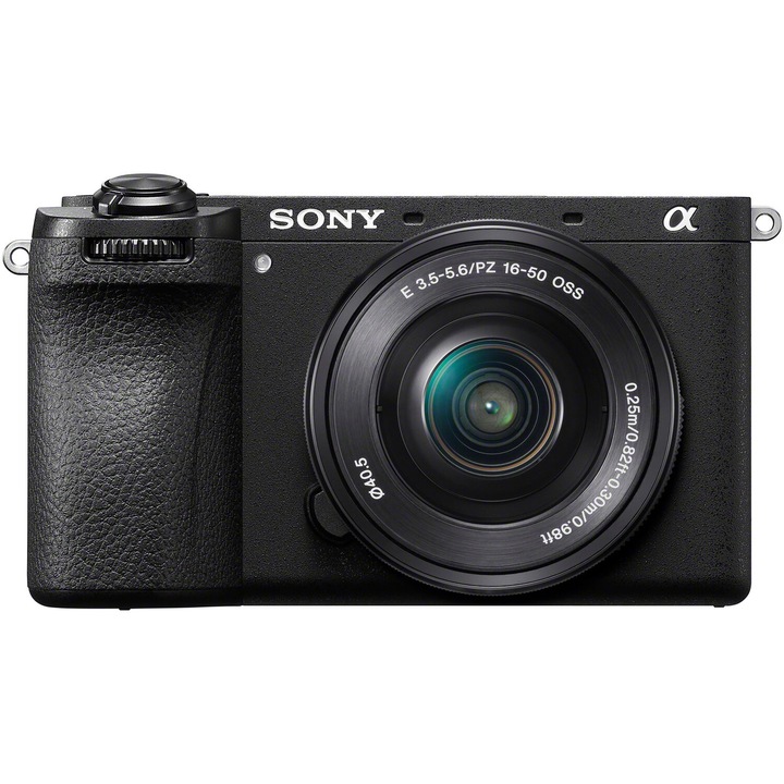 Aparat foto mirrorless Sony A6700, APS-C, 26MP, 4K, AI, Stabilizare 5 axe, Negru + Obiectiv 16-50mm