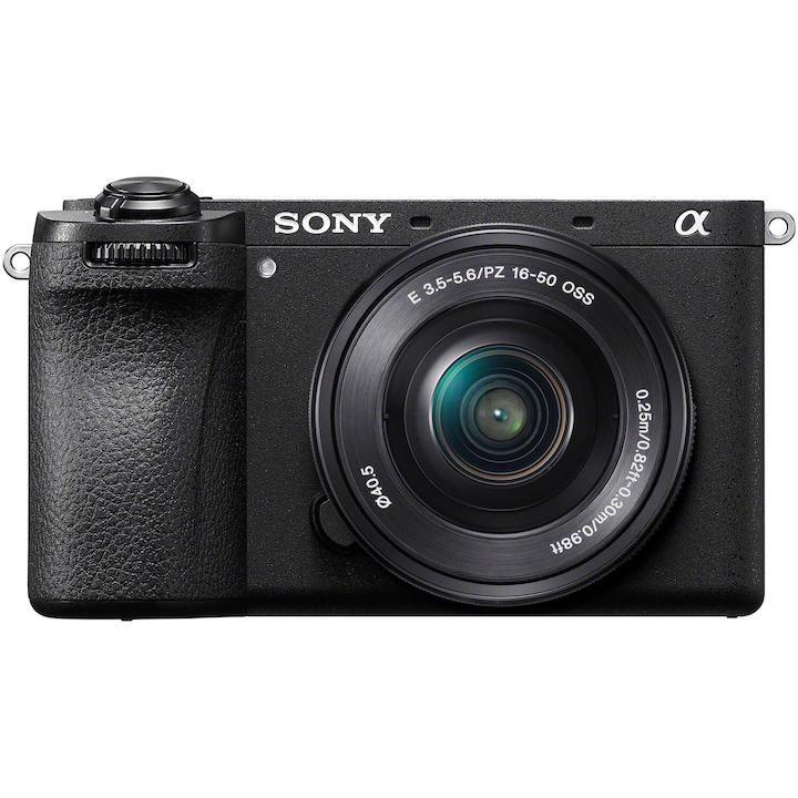 Фотоапарат Sony A6700, APS-C, 26MP, 4K, AI, 5-осова стабилизация, Черен + Обектив 16-50 мм