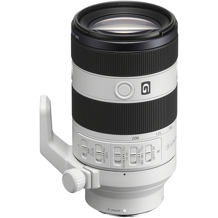 Obiectiv foto mirrorless, montura E, 70-200mm, F4 Macro G OSS II, Alb