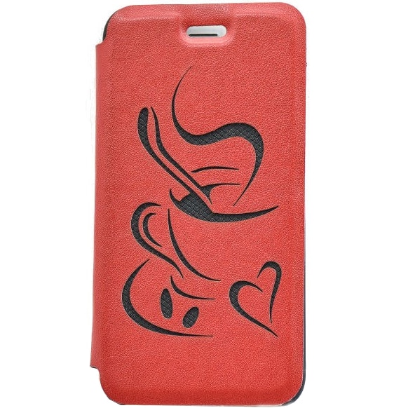 Husa de protectie Tellur Folio, Bimaterial-Coffee, pentru Samsung Galaxy S7 Edge, Rosu/Negru