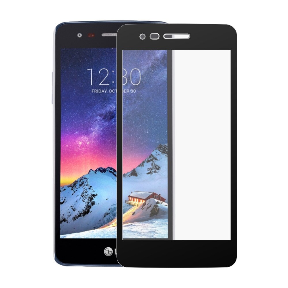 Folie din sticla temperata full size OkMore pentru LG K8 2017, negru