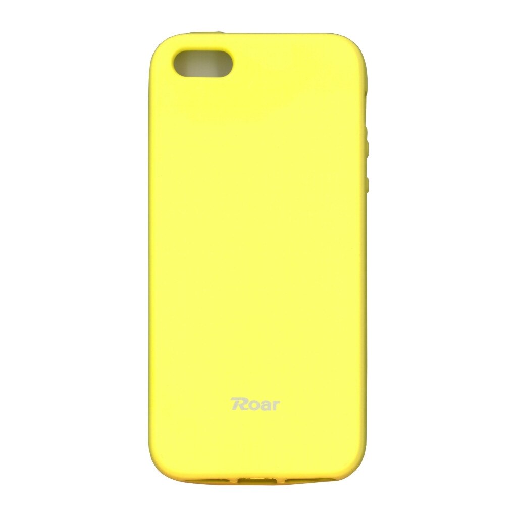 Husa din silicon mat Roar pentru iPhone 5/5S/SE,galben