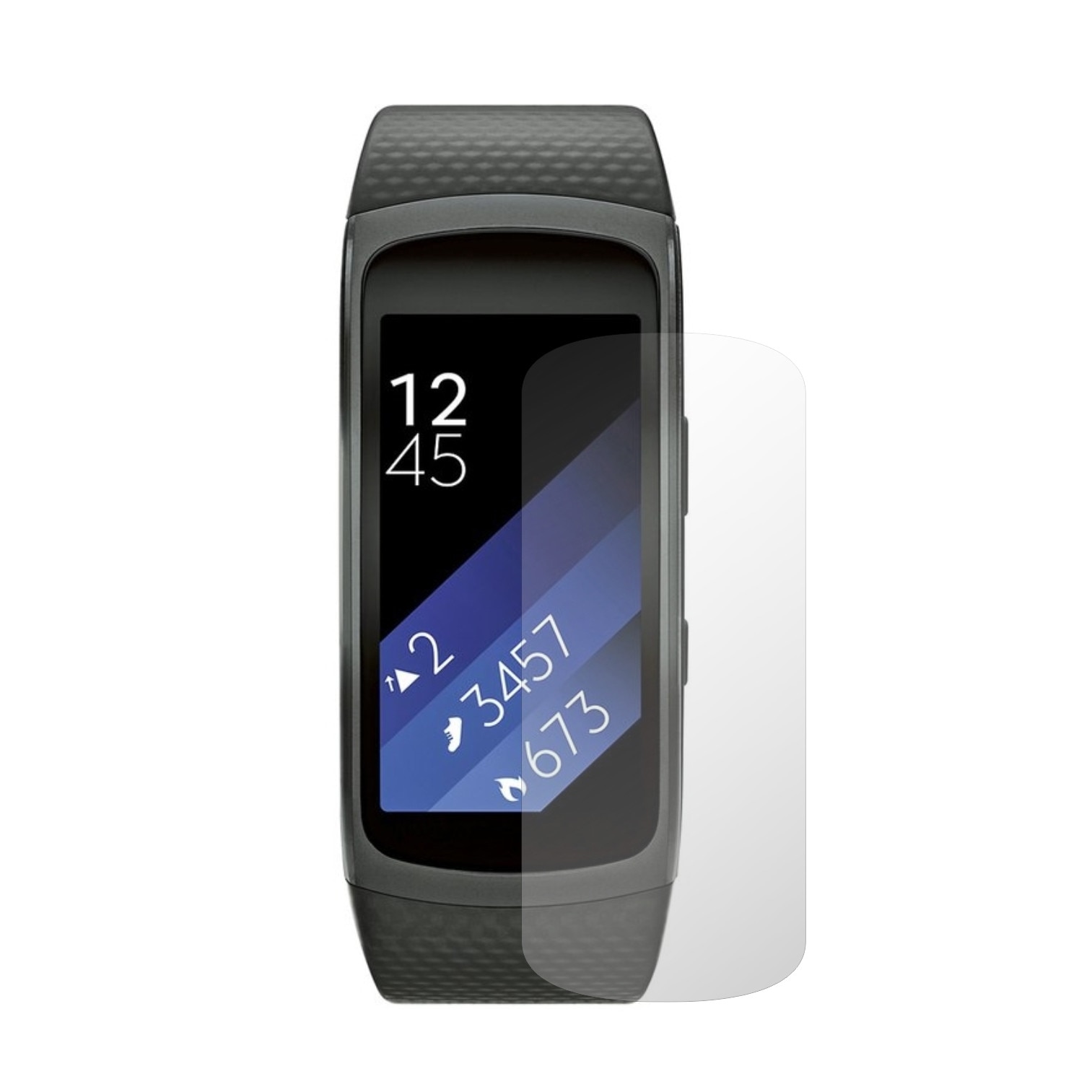 Set 4 Folii Protectie Ecran, Acoperire Totala, Adezive si Foarte Flexibile, Invisible Skinz Ultra-Clear HD pentru Samsung Gear Fit 2