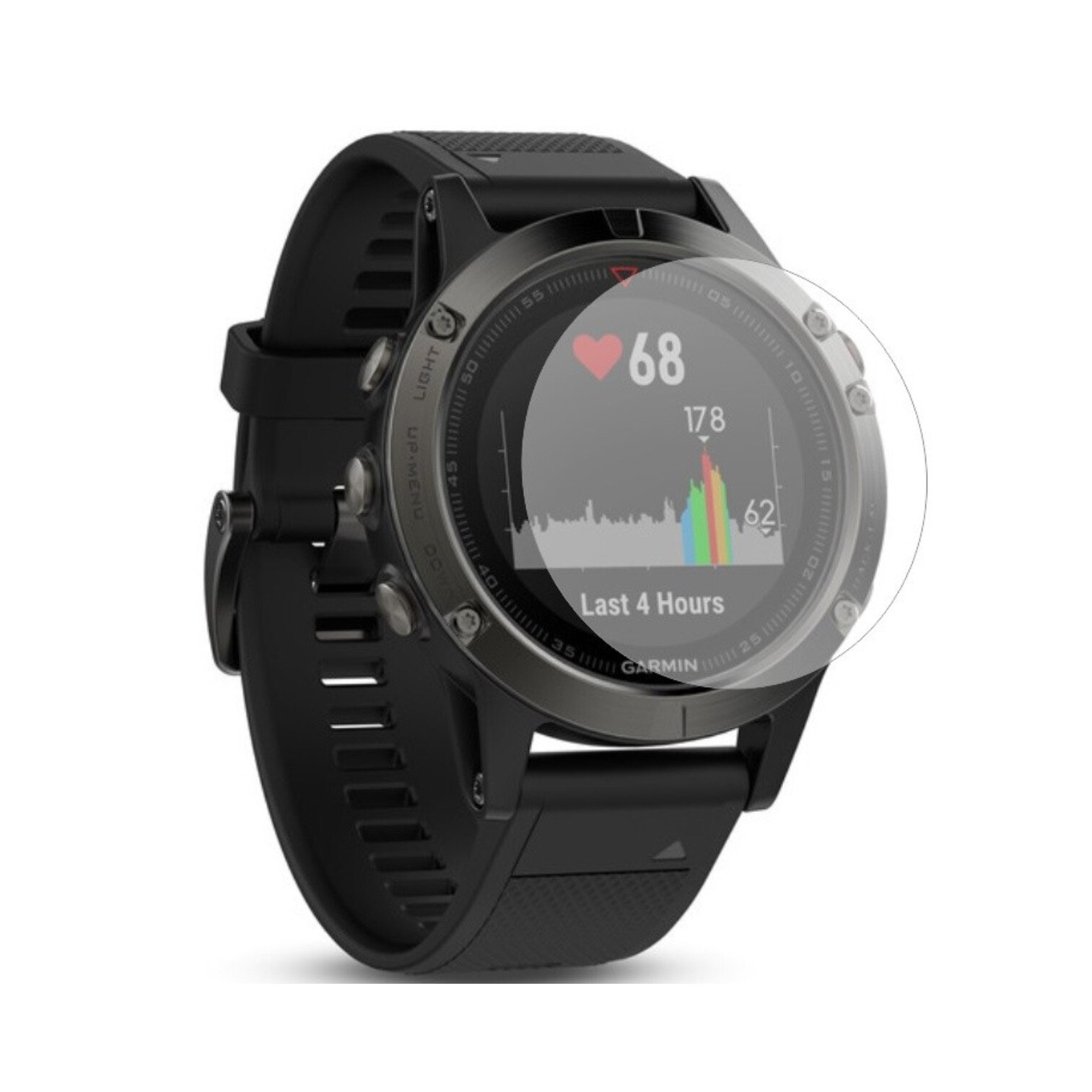 Set 4 Folii Protectie Ecran, Acoperire Totala, Adezive si Foarte Flexibile, Invisible Skinz Ultra-Clear HD pentru Garmin Fenix 5 Smartwatch