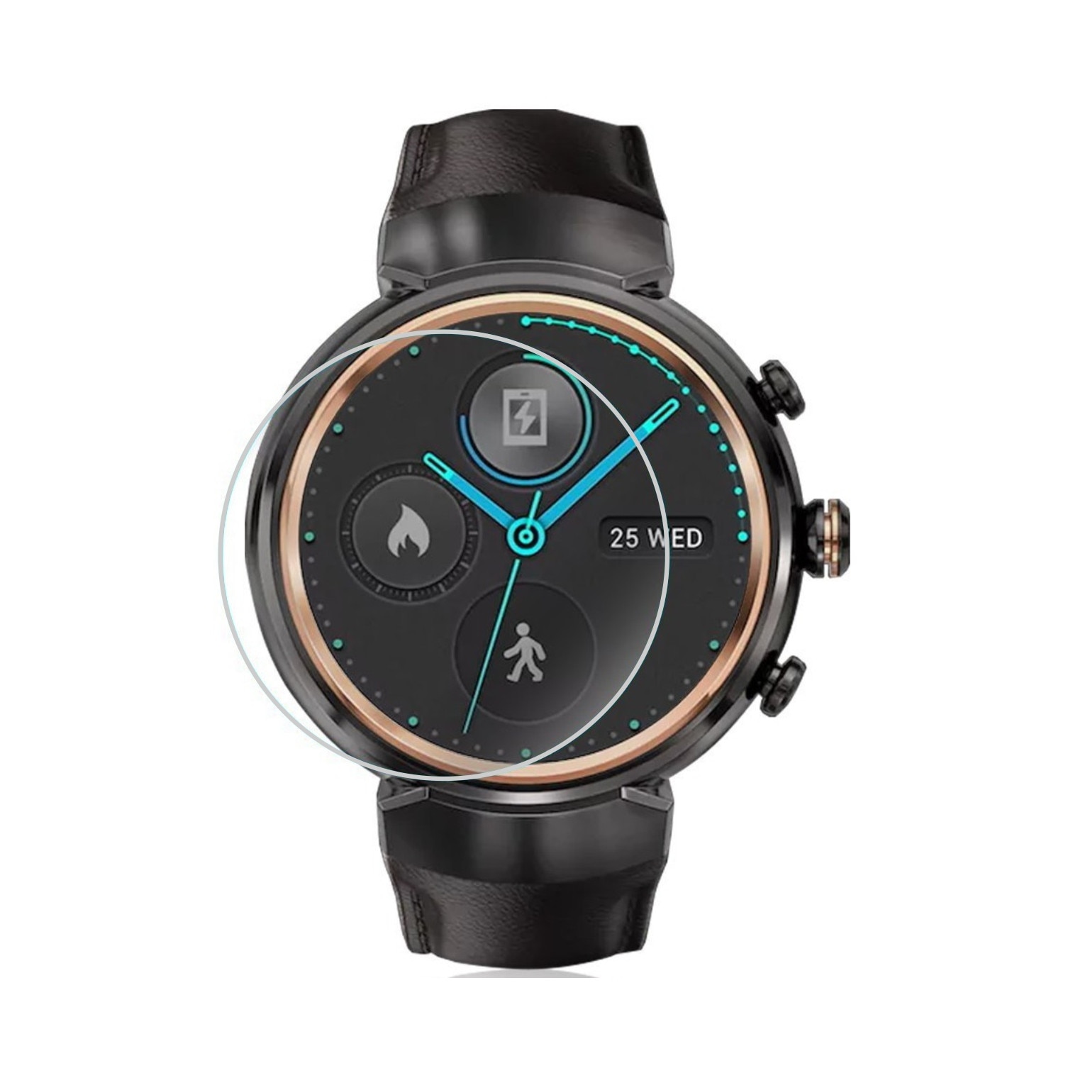 Set 4 Folii Protectie Ecran, Acoperire Totala, Adezive si Foarte Flexibile, Invisible Skinz Ultra-Clear HD pentru Asus Zenwatch 3