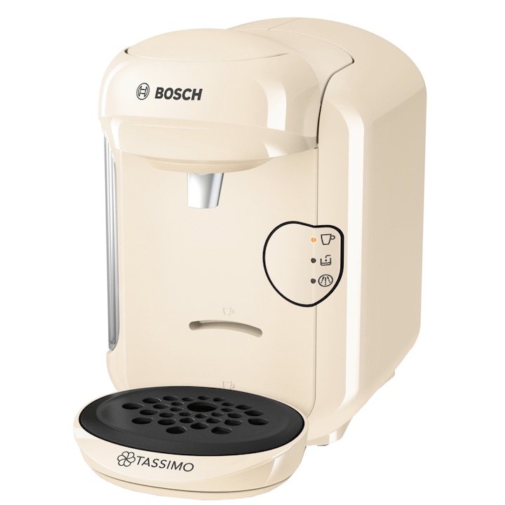 Bosch Tassimo TAS1402 eszpresszó kávégép, 1300 W, 3.3 bar, 0.7 l, öntisztító, kapszulás, Krémszín