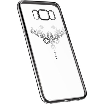 Husa de protectie Devia Silicon Iris pentru Samsung Galaxy S8, Cristale, Silver