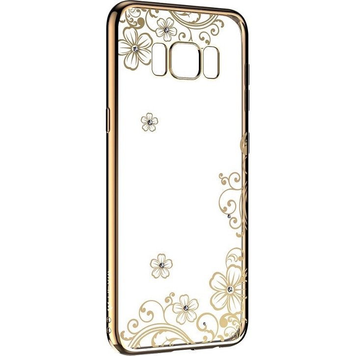 Husa de protectie Devia Silicon Joyous pentru Samsung Galaxy S8 Plus, Cristale, Champagne Gold