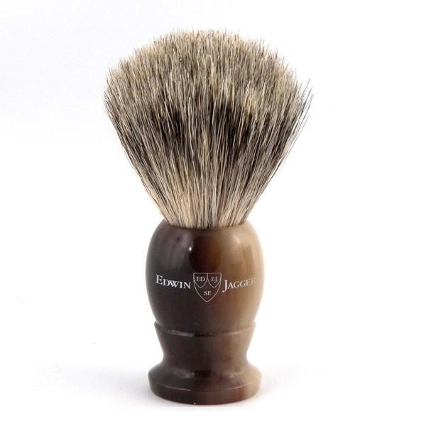 Edwin Jagger Pamatuf pentru barbierit Light Horn, Best Badger Small