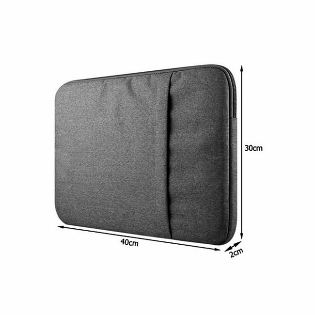 Husa de protectie pentru laptop si tableta CLASStitude, compatibila cu diagonala pana la 15.6 inchi, inchidere cu fermoar, 40 cm x 2 cm x 30 cm, Negru