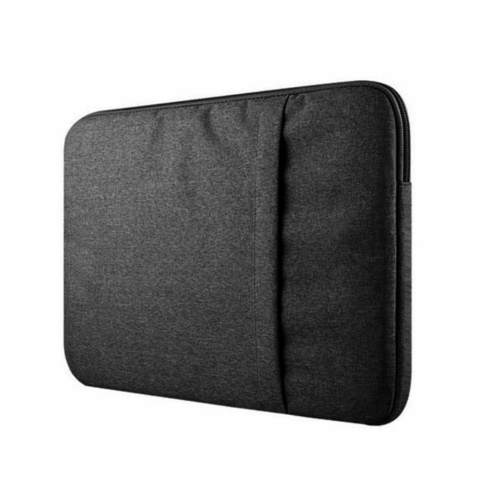 Husa de protectie pentru laptop si tableta CLASStitude, compatibila cu diagonala pana la 15.6 inchi, inchidere cu fermoar, 40 cm x 2 cm x 30 cm, Negru