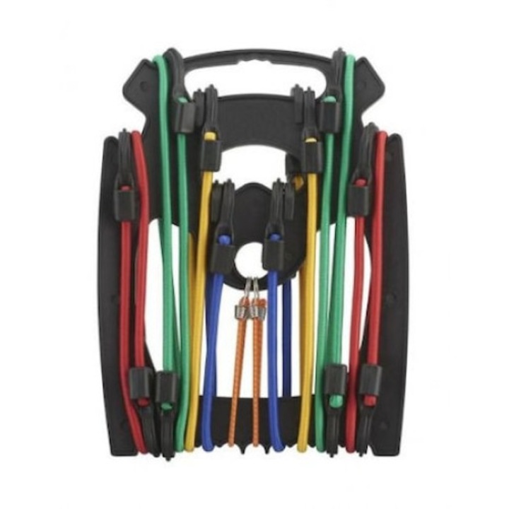 Cabluri elastice cu carlige, set 10 bucati